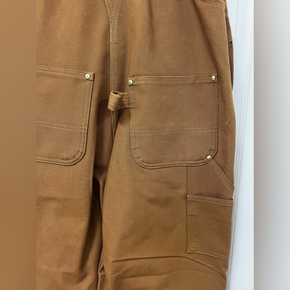 NWOT Men’s Light Brown Carhartt Work Overalls - Picture 9 of 16